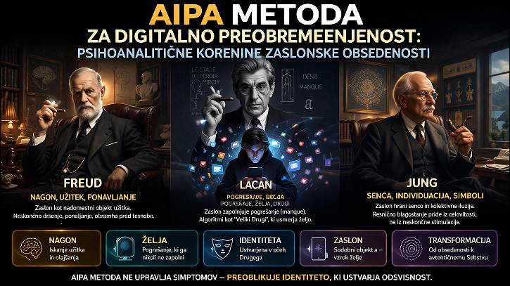 Freud, Lacan in Jung o digitalni preobremenjenosti.