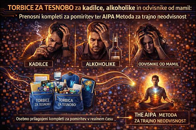 Torbice za tesnobo za kadilce, alkoholike in odvisnike od mamil ter AIPA Metoda za trajno neodvisnost